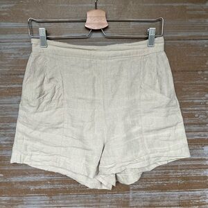 VETTA High Waist Cream Shorts